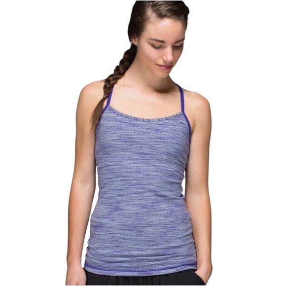LULULEMON Wee are from Space Power Y Racerback Heather Purple Tank Top Women's 6 - Picture 3 of 12